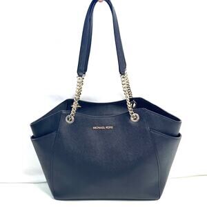 Michael Kors black Saffiano Leather Satchel Bag Shoulder Purse